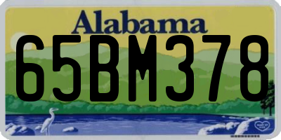 AL license plate 65BM378
