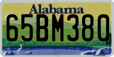 AL license plate 65BM380