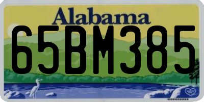 AL license plate 65BM385
