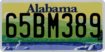 AL license plate 65BM389