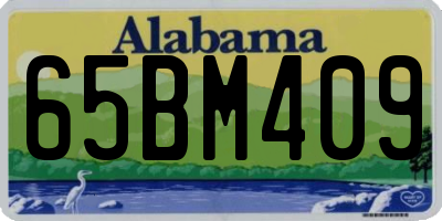 AL license plate 65BM409