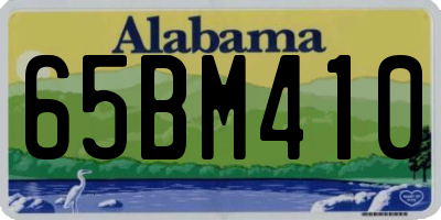 AL license plate 65BM410
