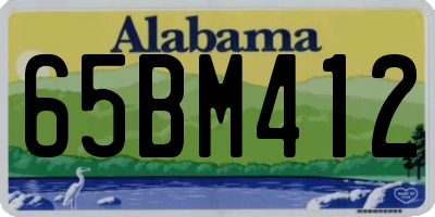 AL license plate 65BM412