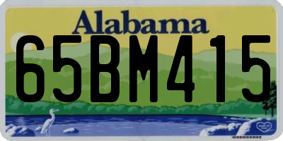 AL license plate 65BM415