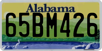 AL license plate 65BM426