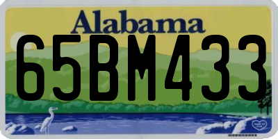 AL license plate 65BM433