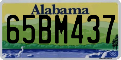 AL license plate 65BM437