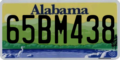 AL license plate 65BM438