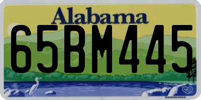 AL license plate 65BM445