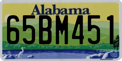 AL license plate 65BM451