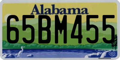 AL license plate 65BM455