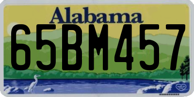 AL license plate 65BM457