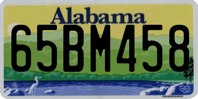 AL license plate 65BM458