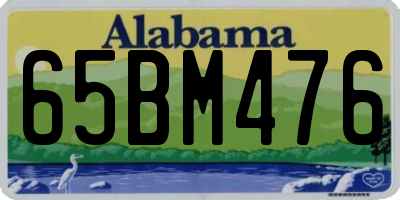 AL license plate 65BM476
