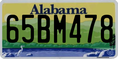 AL license plate 65BM478