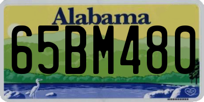 AL license plate 65BM480