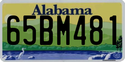 AL license plate 65BM481