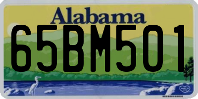 AL license plate 65BM501