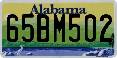 AL license plate 65BM502