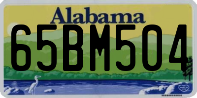 AL license plate 65BM504