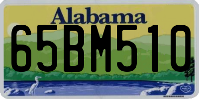 AL license plate 65BM510