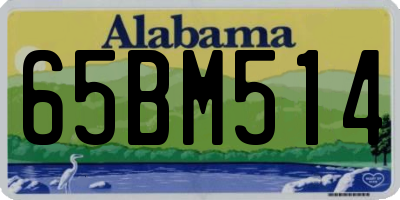 AL license plate 65BM514