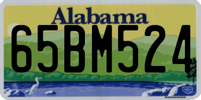 AL license plate 65BM524