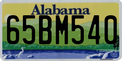 AL license plate 65BM540