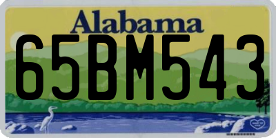 AL license plate 65BM543