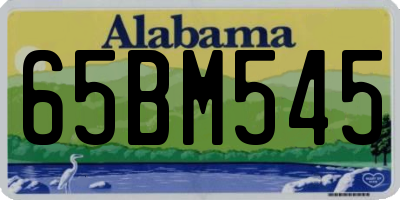 AL license plate 65BM545