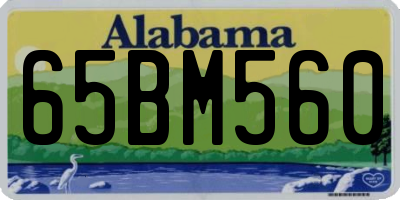 AL license plate 65BM560