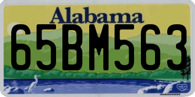 AL license plate 65BM563