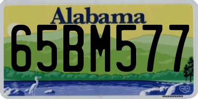 AL license plate 65BM577