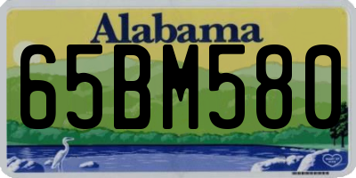 AL license plate 65BM580