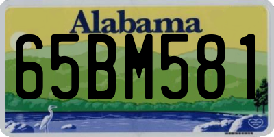 AL license plate 65BM581