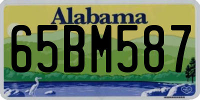 AL license plate 65BM587