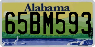 AL license plate 65BM593