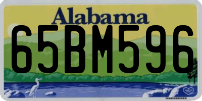 AL license plate 65BM596