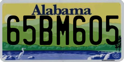AL license plate 65BM605