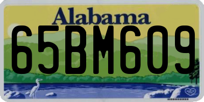 AL license plate 65BM609