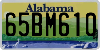 AL license plate 65BM610