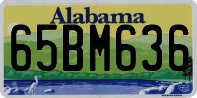 AL license plate 65BM636