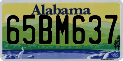 AL license plate 65BM637