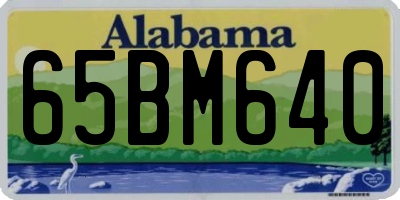 AL license plate 65BM640