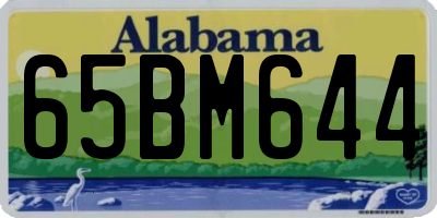 AL license plate 65BM644