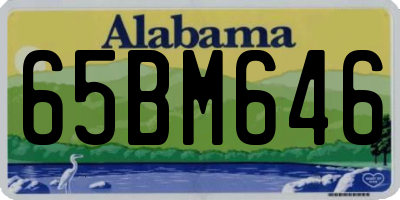 AL license plate 65BM646
