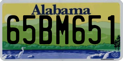 AL license plate 65BM651