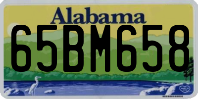 AL license plate 65BM658