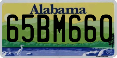 AL license plate 65BM660