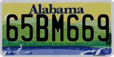 AL license plate 65BM669
